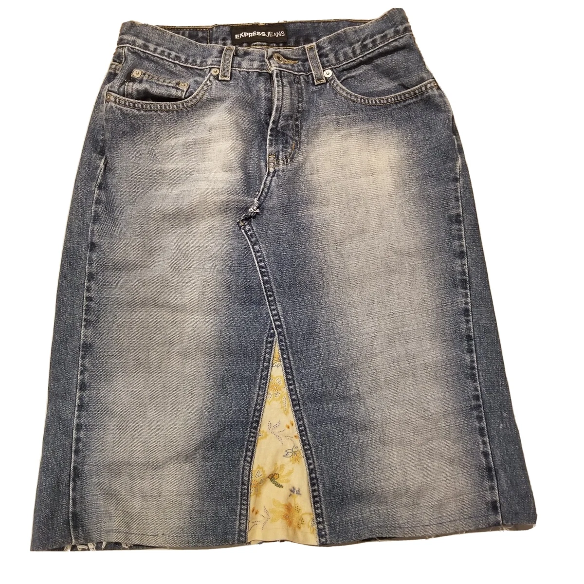 Homemade blue jean skirt cheap