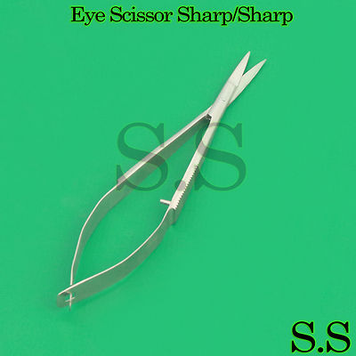 3 Pcs Micro Straight Eye Scissor Sharp/Sharp 4.5'' Castroviejo Surgery Ophthalmic