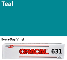 12"x5'- Teal - Matte Oracal 631 Exhibition CAL Roll Craft Vinyl - Adhesive Vinyl