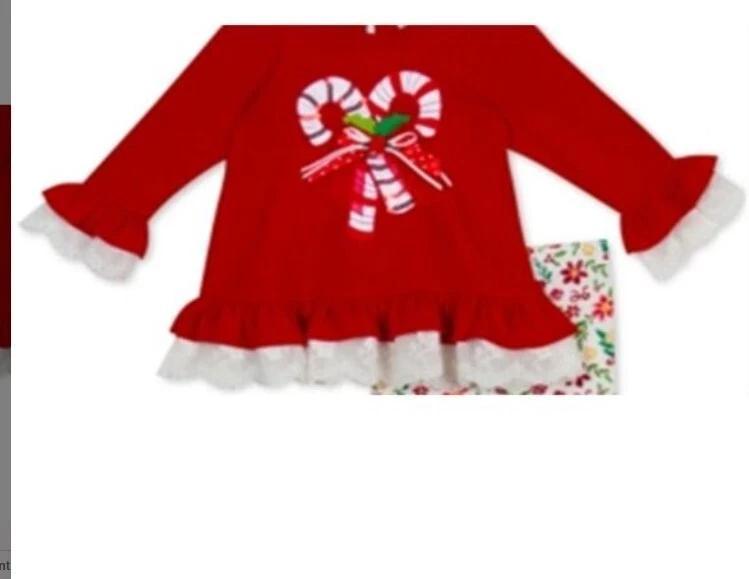 Conjunto de 2 Top y Leggings Rojo Ediciones Raras Niña Talla 3/6 Meses Foto 4 de 4