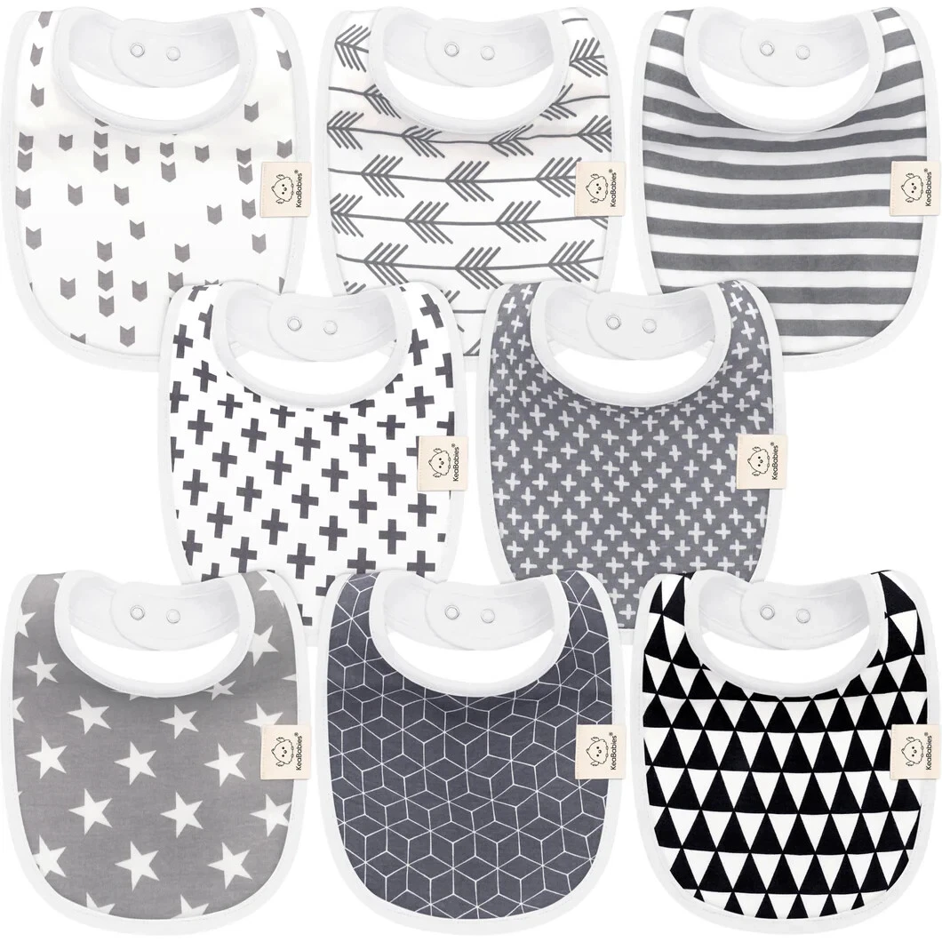 Baby Bibs Organic Cotton Waterproof 8 Pack Gift Set Keababies
Opens in a new window or tab