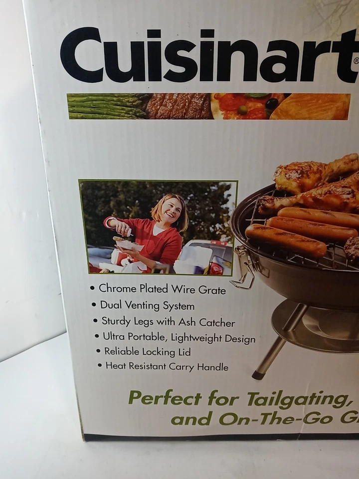 Cuisinart CCG-190 Portable Charcoal Grill, 14-Inch, Black New  - Image 2 of 4