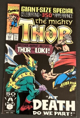 Thor 432; Loki; 1st Eric Masterson As Thor; Ads: Mickey Mantle G.I.JOE Spiderman