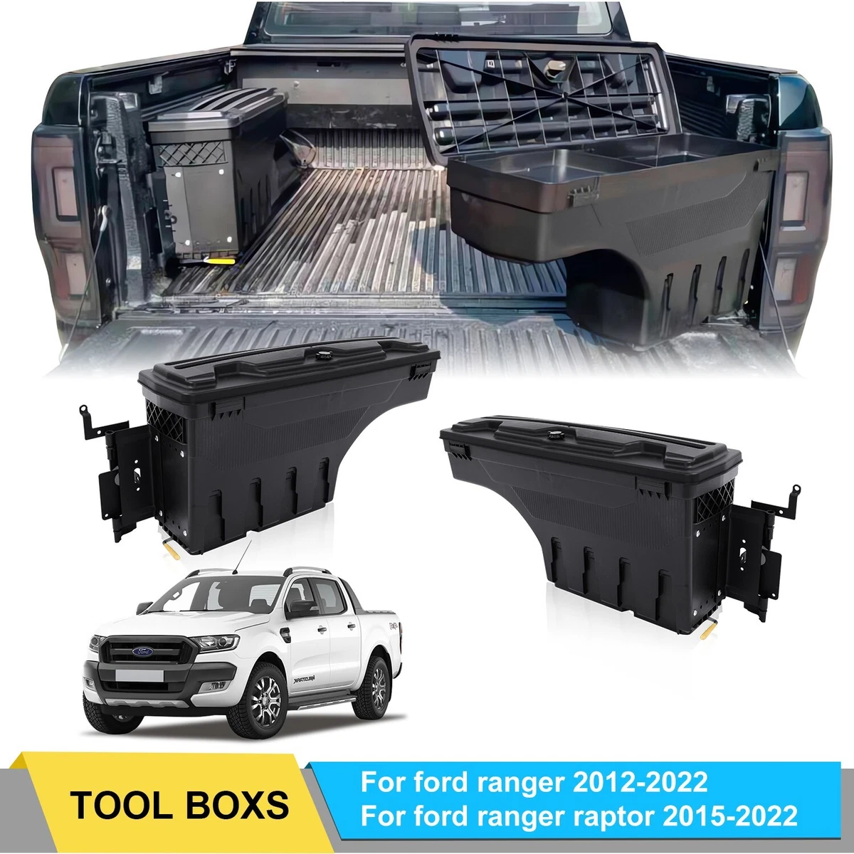 Driver Passenger Side Truck Bed Storage Tool Box for Ford Ranger