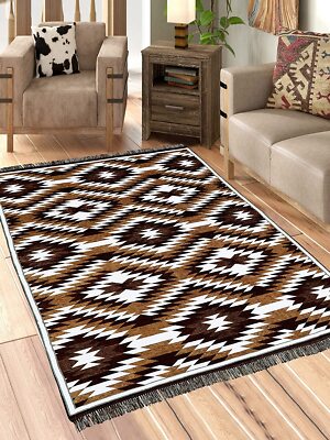 Designer Superfine Exclusive Velvet Carpet Runner Area Rug Venis Brown 5x7ft