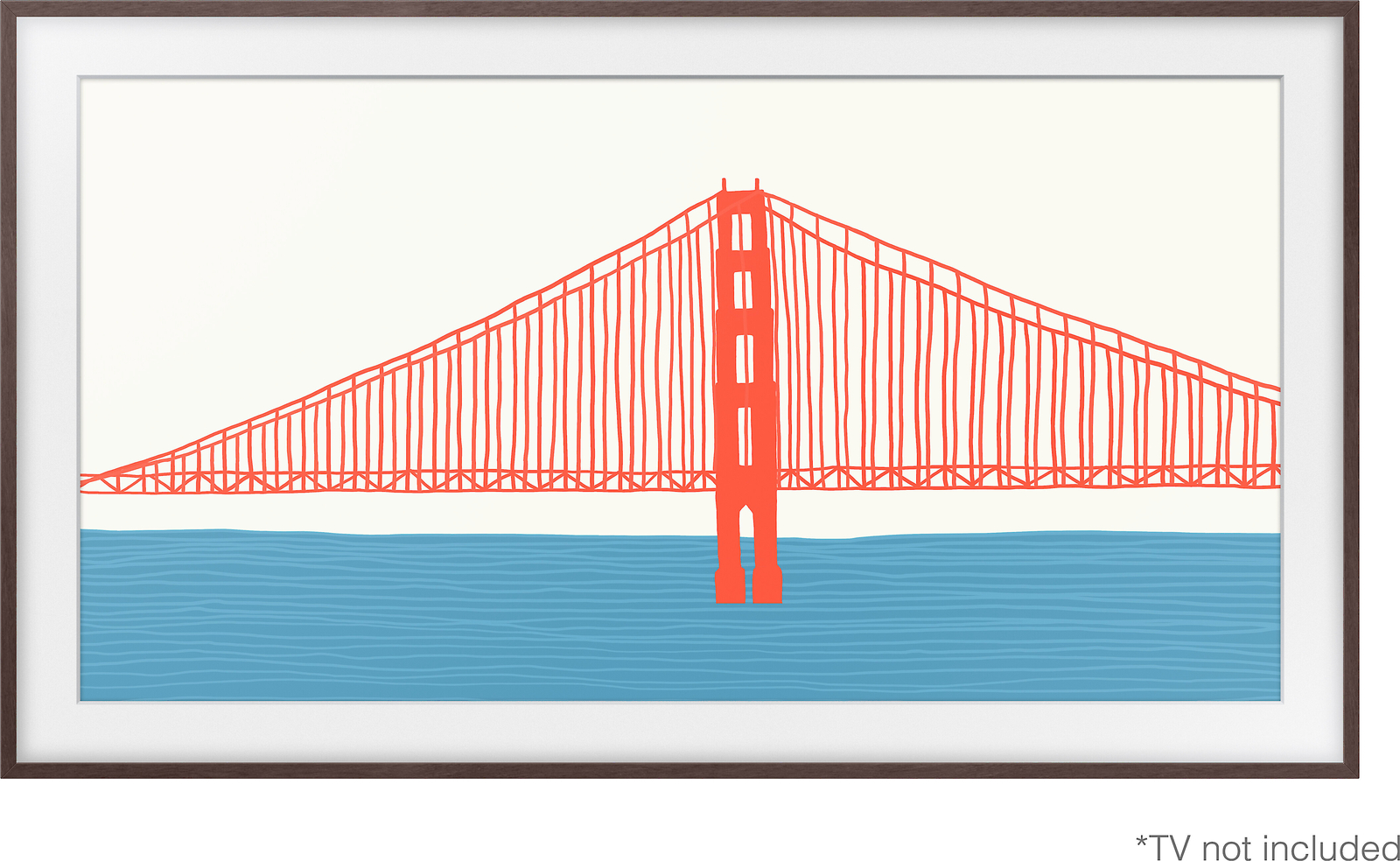 Samsung Customizable Bezel 2021-2024 Modern Brown, Fits 55