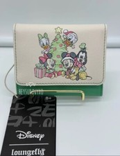 Loungefly Disney Mickey Mouse and Friends Christmas Mini Flap Wallet NWT