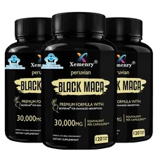 Black Maca Capsules - Energy & Endurance, Men's Health, Testosterone Booster