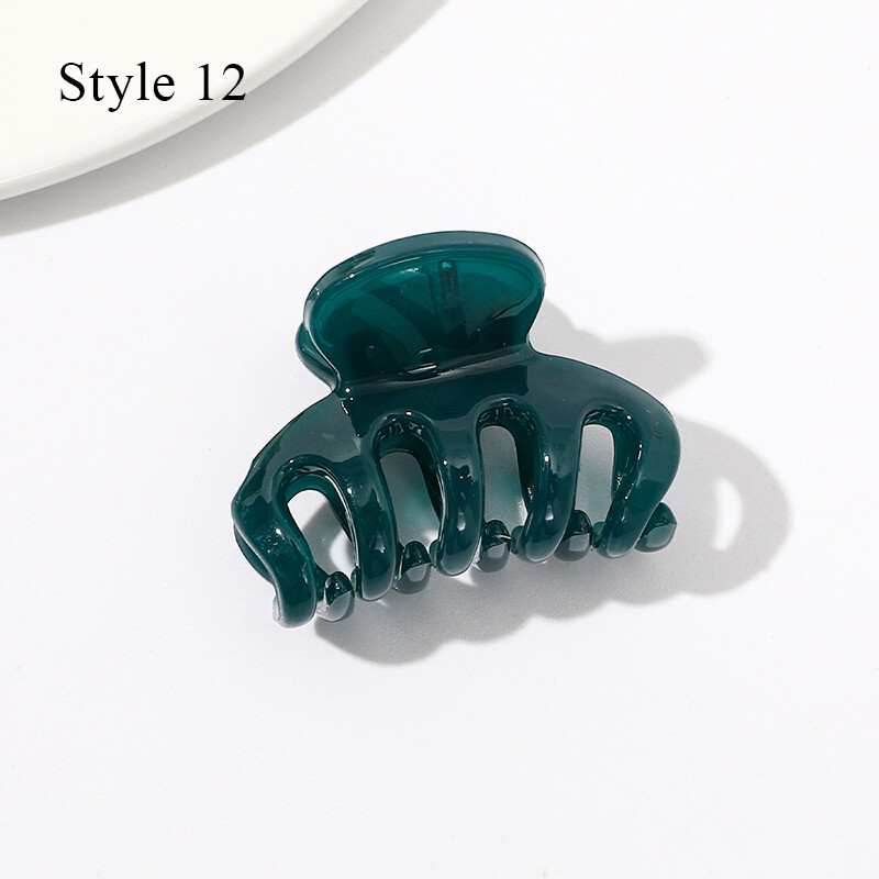 1/5pcs Jelly Color Hair Claw Grip Clips Nonslip Hairpin Gift For Women