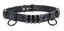 Real Bullet Bondage Belt .223 Bullet Black Ring Punk Goth Rockabilly Deathrock