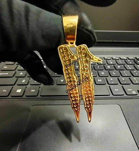 1.22 ct Cubic Zirconia Men's 11 Number Customize Pendant Free Stud 925 Silver - Bild 6 von 9