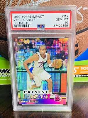 NBA カード Vince carter PSA10 123枚限定 Vince Carter 1999 Topps Impact Refractor Card PSA 10 GEM MINT +