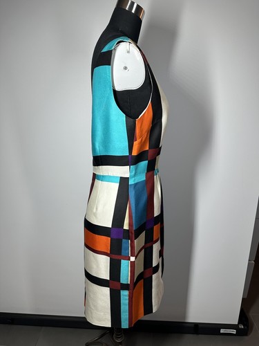 Kate Spade New York Purdy Blue Silk Dress size 6 Color block sheath - Picture 6 of 21