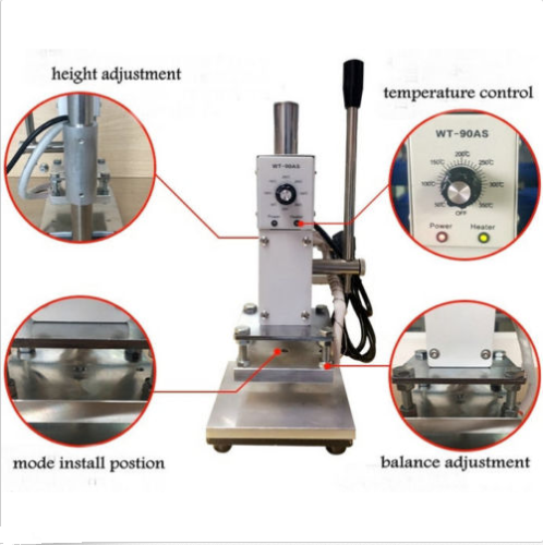 Mini Manual Hot Foil Stamping Machine Leather Plastic Bronzing machine 220/110 T