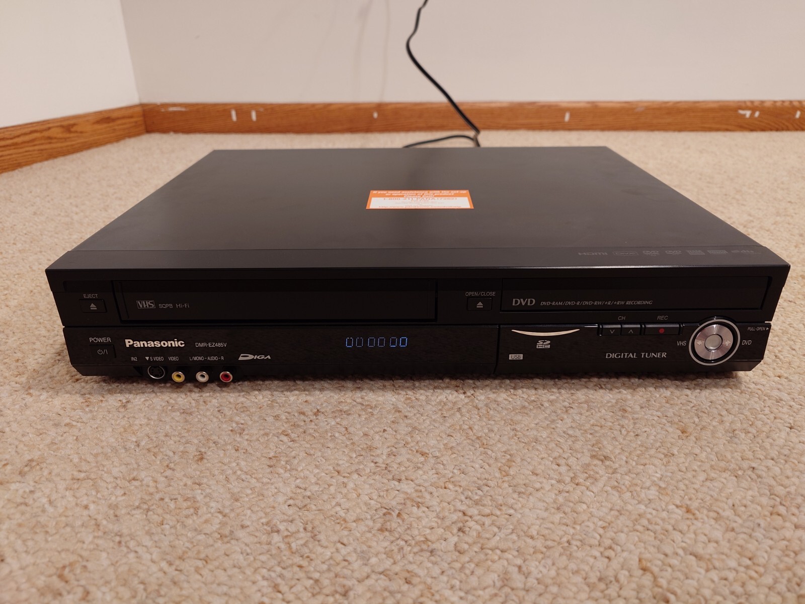 Panasonic DVD VCR Combo Recorder DMREZ485V HDMI VHS Player NO REMOTE