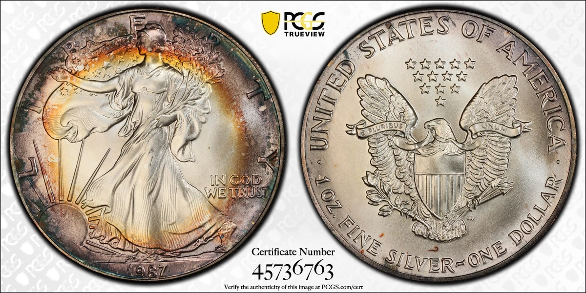 American Eagle MS 68 Graded 1987 Silver Bullion Coins for sale | eBay