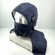 Hard Hat Liner Navy Blue Quilted Lined Vented Face Mask Hook and Loop Closure
