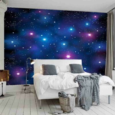 Starlight Purple 3D Full Wall Mural Photo Wallpaper Printing Home