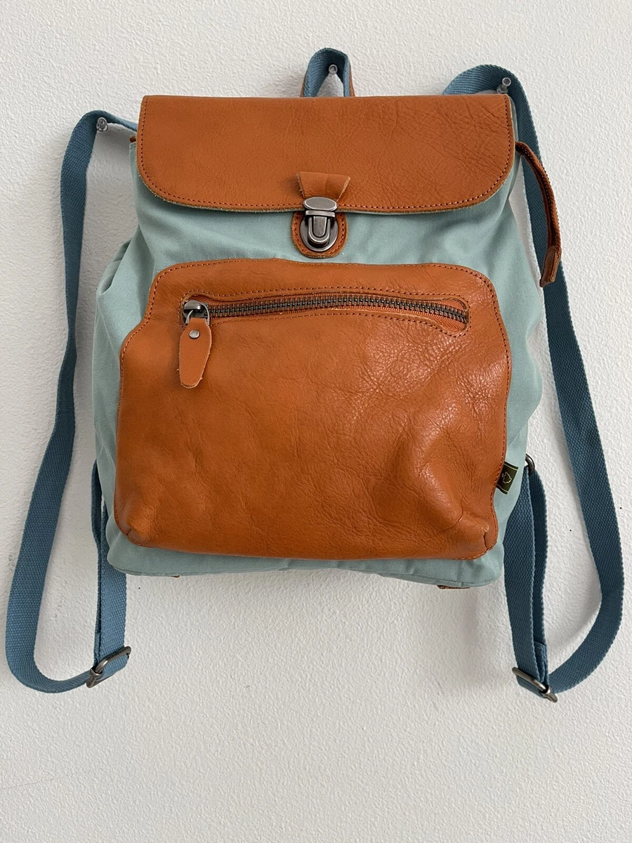 Coated canvas backpack top
