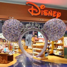 Headband Minnie Mouse Disney Parks Tiara Sequin Princess Crown Ears Pink Gift