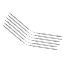 6Pcs 5mm Double-Pointed Flexible Knitting Needles Stainless Steel Needle