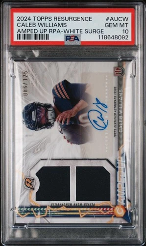 2024 Topps Resurgence Amped Up RPA Caleb Williams /125 PSA 10