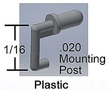 Cal Scale 190731 HO Scale Locomotive Door Handles - Plastic (16)
