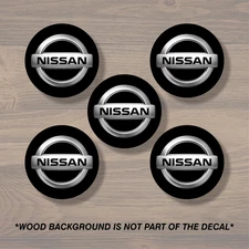 Nissan Center Cap Overlay x5, Vinyl Sticker Decal