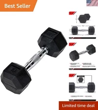 Multi-Functional 10 Lb Rubber Hex Dumbbell - Perfect for All Fitness Levels