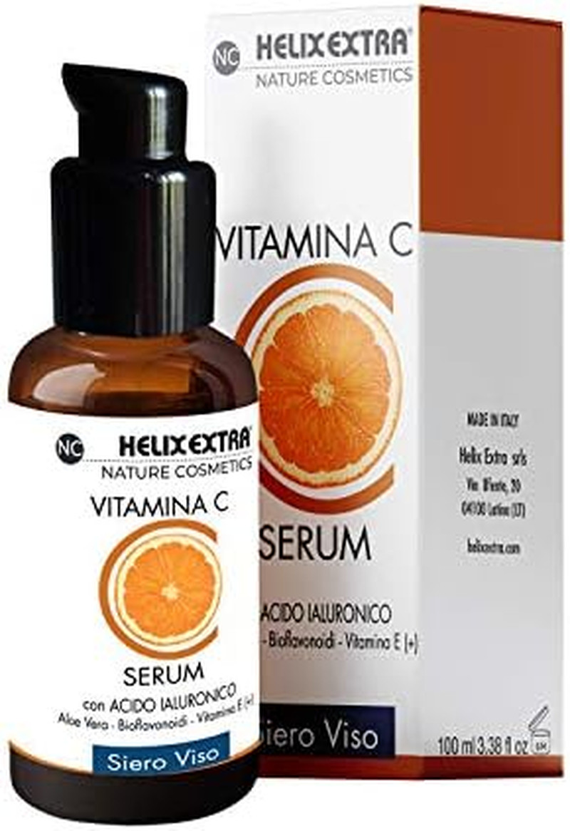 Siero Viso Con Vitamina C E Acido Ialuronico, Vitamina E. Antirughe, Antietà, An