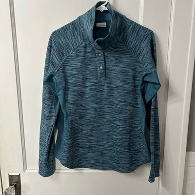 Columbia Teal and Blue Knit Pullover