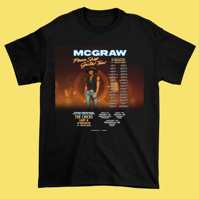 Tim McGraw Tour Pawn Shop Guitar Tour 2026 Black Cotton Shirt TH721