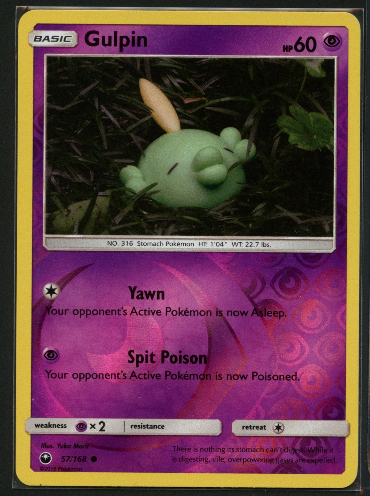 Gulpin 57/168 Common Celestial Storm Pokemon Reverse Holo Near Mint