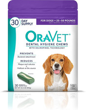 Dental Chews for Dogs, Oral Care and Hygiene Chews Medium Dogs, 25-50 Lbs. Pur