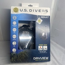 U.S. Divers Dryview Adult Full Face Snorkel Mask S/M W/ Pano Lens New open box