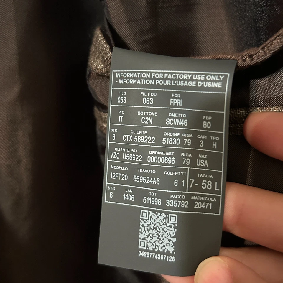 Новый Ermenegildo Zegna Sz 46L кашемир и шелк Sport пальто куртка коричневый гончая - Изображение 3 из 4