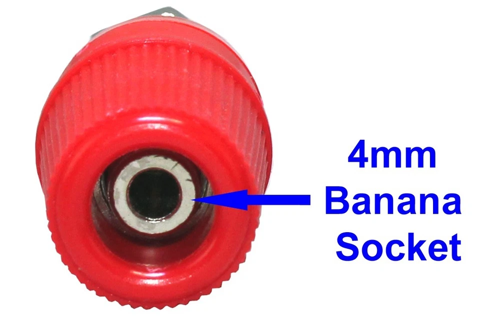 2 Pcs ( 1 Red and 1 Black) M8 (8mm) Battery Binding Post Terminals with 4mm Bana - Image 4 of 4
