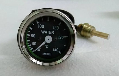 Smiths Replik Wassertemperaturanzeige schwarz chrom mechanisch 52 mm 6' Zulei...