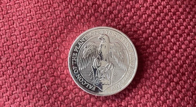 2019 Silver Queens Beasts Falcon of the Plantagenets 2 Oz 999 silver coin - Image 1 of 4