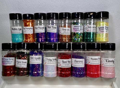 Glitter Sparkly MeMaw Lot of 16 Assortment No Duplicates Great Colors~ Crafts