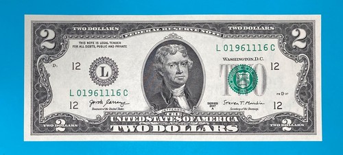 1961 November 6 (L 01961116 C) $2 Two Dollar Bill Birthday (_1961 / 11 / 6) - Picture 2 of 4