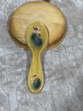 Rosemeade Pottery Yellow Rooster Spoon Rest, Great Condition, Stamped