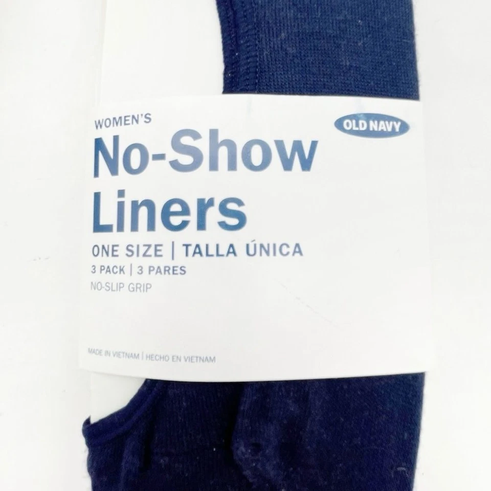 Paquete de 3 calcetines forradores antiguos azul marino para mujer talla única nuevo con etiquetas Foto 4 de 4