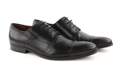 ARTISAN CRAFTED Herren EU42 Schwarz Echtleder Klassisch Niedrig Formell Schuhe *