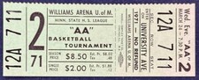 1971 MINNESOTA STATE HIGH SCHOOL BOYS BASKETBALL TOURNAMENT TICKET STUB TOUGH