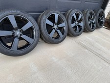 Five (5) Land Rover Defender factory 22 Wheels Rims Tires OEM Black