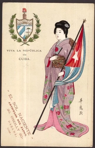 Japan, 1909 postcard "Viva la Republica de Cuba"   -IA52