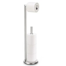 Toilet Paper Holder Stand, Toilet Paper Stand Brushed Nickel, Free Standing T...