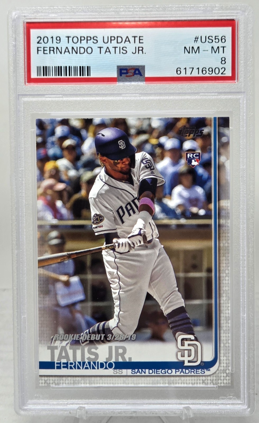 2019 Topps Update FERNANDO TATIS JR RC CARD PSA 8 NM-MT