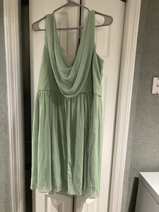 slim fit dress slacks Women's Green Azai Mini Dress Mint Shimmer in Size XL by Outcast